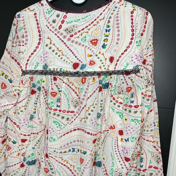 Zadig & Voltaire Printed peasant style blouse - Picture 1 of 3